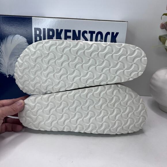 Birkenstock Maine Patent Leather Suede Shoe White Regular Fit Women 7/Men 5 NWB - Picture 8 of 10